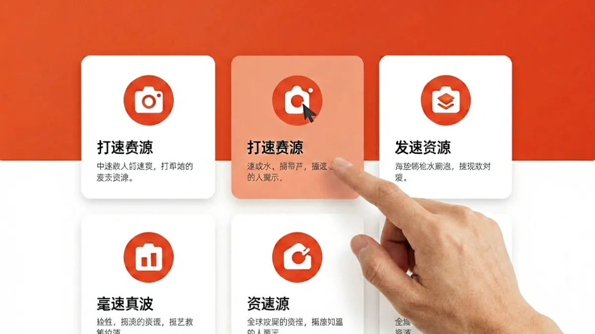 爱色岛导航品牌首页界面展示，橙红色调的导航入口排列整齐，用户正在浏览各类资源分类