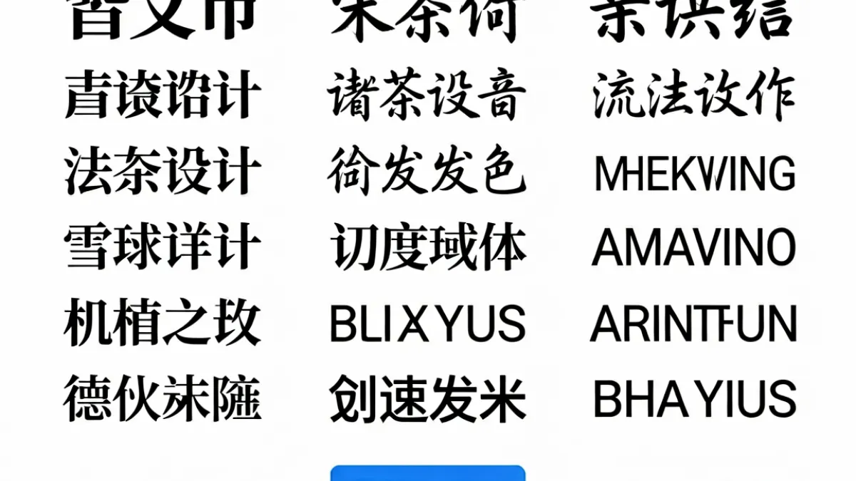 爱色岛导航字体资源分类展示中文与英文字体下载站点卡片墙